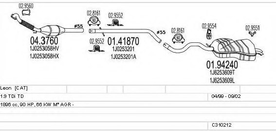 MTS C310212006449 Exhaust System